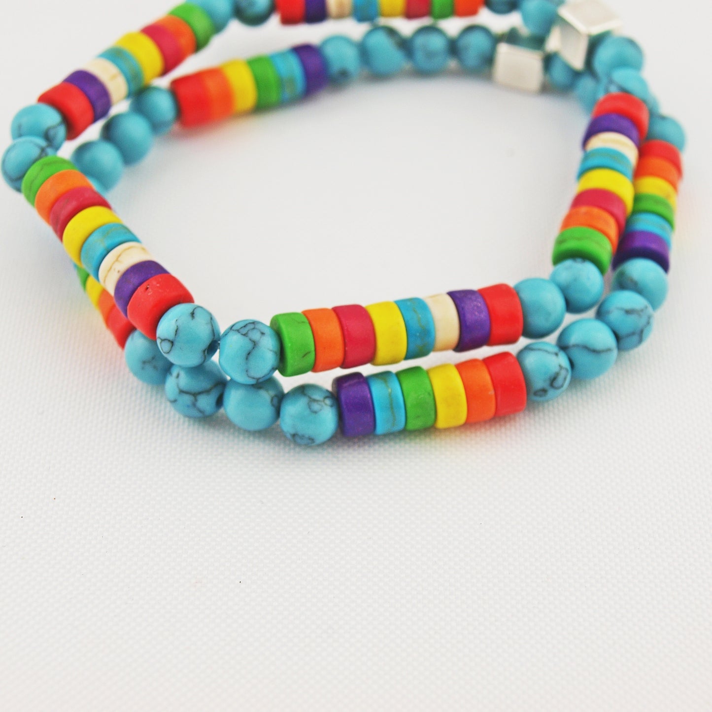 Rainbow natuursteenarmband 6 mm