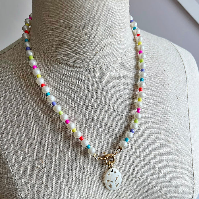 Ketting Pearls Color
