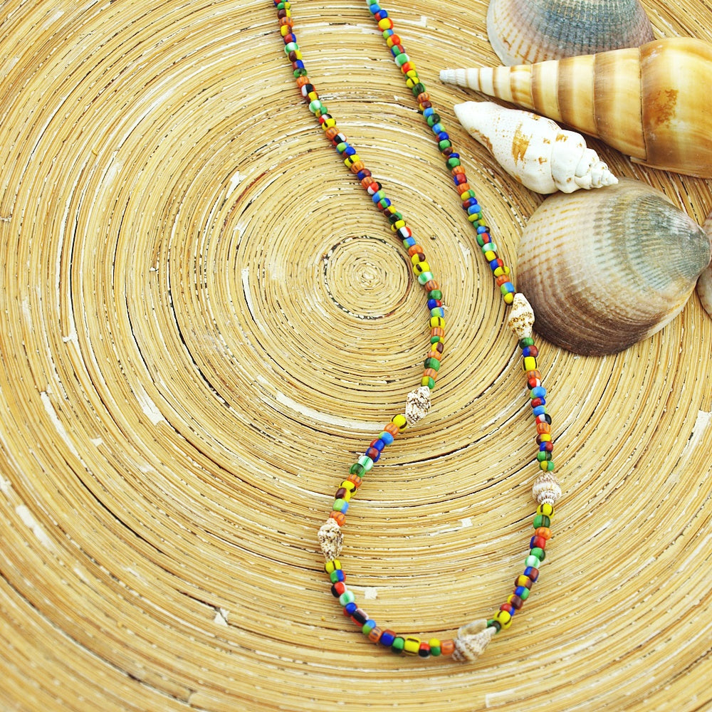 Korte ketting multi color Shell