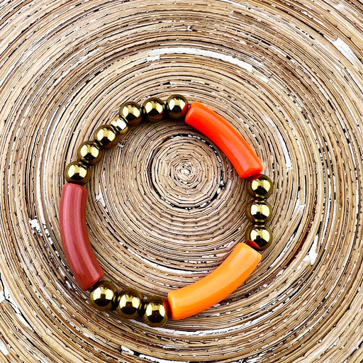 Armbanden Tube mix Orange Green