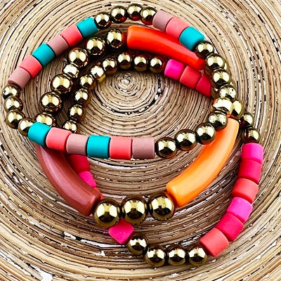 Armbanden Tube mix Orange Green