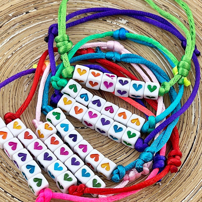 Armbandje Rainbow Hearts