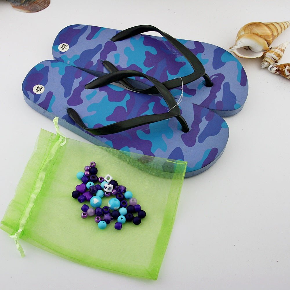 Teenslippers: Army Blue DIY - HanneHaves