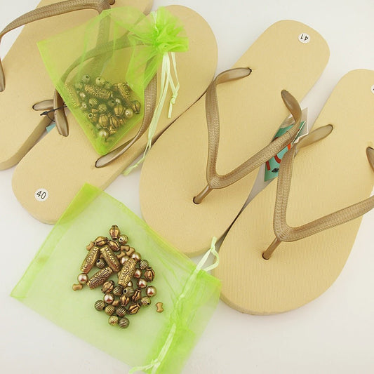 Teenslippers: Pearls & Gold - HanneHaves