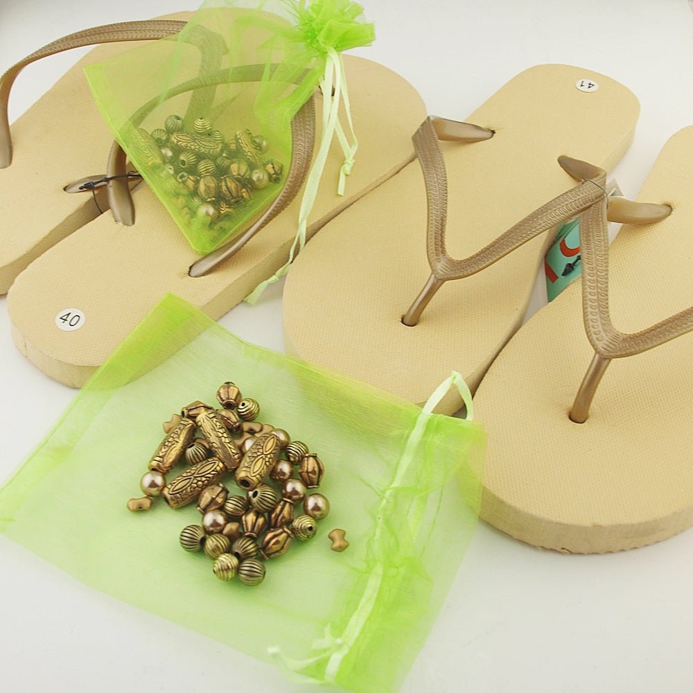 Teenslippers: Pearls & Gold - HanneHaves